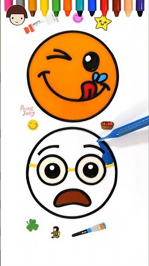 Emoji satisfying creative art, Yummy, AScared | Satisfying Art #CreativeArt #art