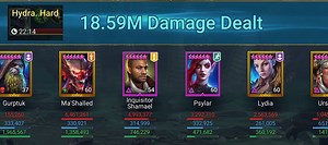 Multiple Successful Hydra Team Compositions GravPi & Fujitora-Sama & Nub Raids