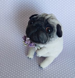 Movable Pug Toy - Handcrafted in Polymer Clay and Plush - Capture Your Pet's Likeness! - Etsy Australia