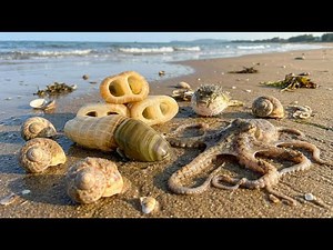 Beach Seafood Hunting 🐙 Octopus, 🦀 Crabs, Sea Shells & So Much Seafood!