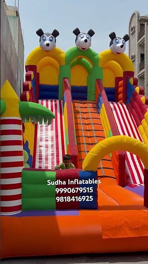 Best profitable business mickey mouse jhula bouncy 3 line mickey #sudhainflatables #jhula #bouncy