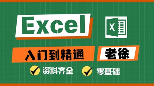 【Excel神作】全B站最用心的系统课？老徐 从入门到精通，带你彻底征服电子表格！