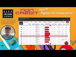 Non Credit Students - How to register for classes