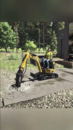 🚧 Hammer Time! JCB Excavator Breaks Ground (Literally) #farmingsimulator22 #fs25 #constructionmods