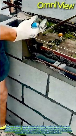 Mastering Concrete Block Laying: A Detailed Guide to Wall Construction #masonry #construction