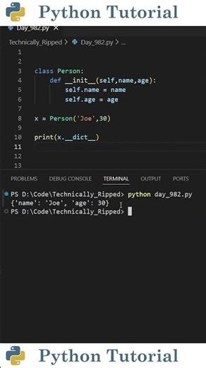 View Class Attributes as a Dictionary | Python Tutorial