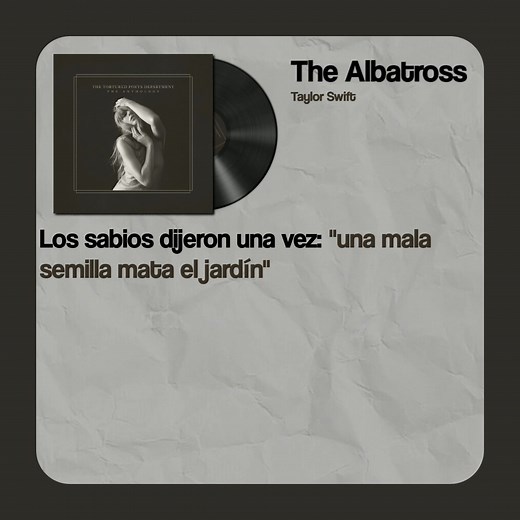 The Albatross - Taylor Swift Lyrics and Meaning