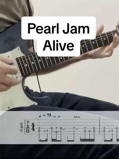 Peal Jam - Alive Intro Riff Tabs #pearljam #guitarriff #guitartab #easyguitar #guitarintro