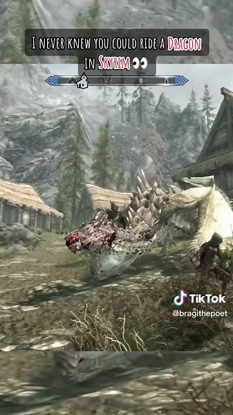 Riding a Dragon in Skyrim!
