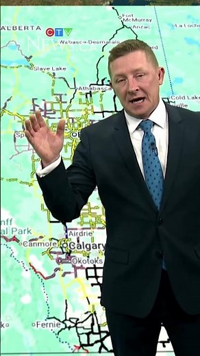 High winds buffeted parts of Alberta, snowfall over in Edmonton