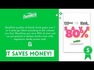 Deluxe Checks - Switch to Blank Check Printing Software &amp; Save 80%.