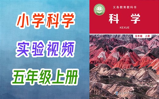 小学科学 教科版 五年级上册 科学实录 实验视频