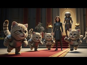 Even the Predator Queen Stepped Back When the Cat Cubs Rushed to the Human