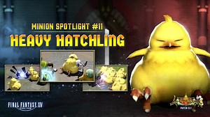822 reactions · 101 shares | Introducing this week's minion spotlight: Heavy Hatchling! He's hungry for victory (and gysahl greens)! Who's your favorite minion to battle with? | FINAL FANTASY XIV | Facebook