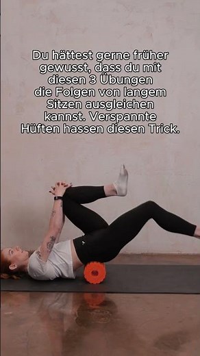 3 Übungen gegen verspannte Hüften 🧘‍♀️ (ohne Hilfsmittel) #hüftschmerzen #hüftmobilität