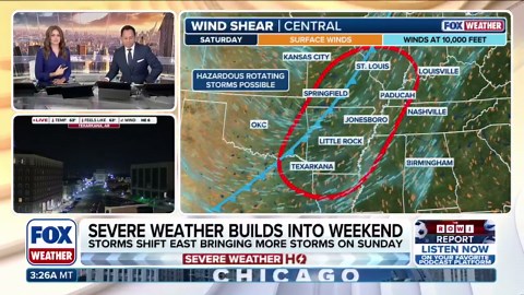 Severe weather threat brews for millions in central US this weekend