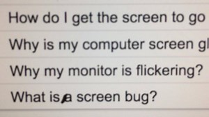 I have a screen bug! A real live bug creeping around INSIDE my screen. Jeffrey, our office dog, is not happy about it either.... #screenbug | HOOLI. Design Marketing Words Web | Facebook