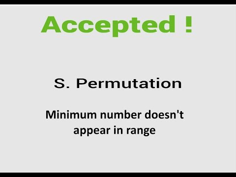 S. Permutation Code Forces solution phase1