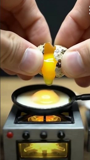 World's Tiniest Breakfast! #asmr a#food #satisfying