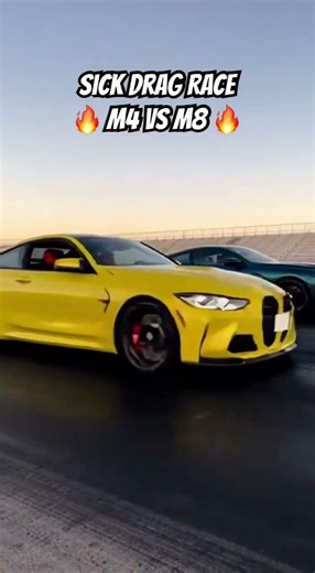 BMW M4 vs BMW M8 Drag Race 🔥 Sick Launch! Who Wins?