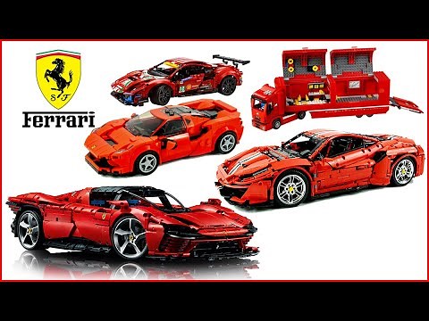 COMPILATION LEGO Best of Ferrari - 42143 Daytona - 76895 F8 Tributo - Ferrari 488 GTE - Speed Build