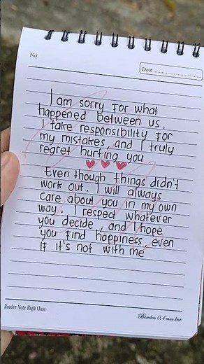 sorry letter for someone love ❤