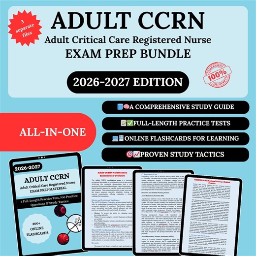CCRN Exam Prep Bundle 2026 | CCRN Study Guide | CCRN Review | Ccrn Education | Ccrn Exam Cram | Ccrn Question | Ccrn Guide | Ccrn Flashcards - Etsy Australia