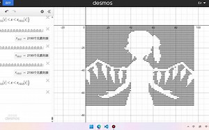 使用 desmos 函数播放 Bad Apple
