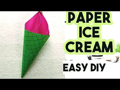 how to make Paper Ice Cream / ICECREAM Cone making with paper/ Paper Ice cream cone / paper craft