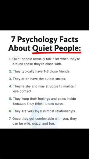7 Psychology Facts About Quiet People You Should Know 🤫🧠