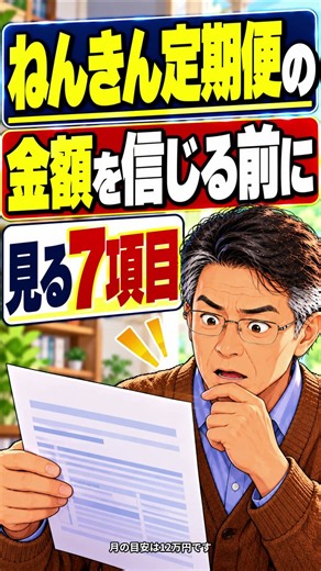 ねんきん定期便の金額を信じる前に見る7項目