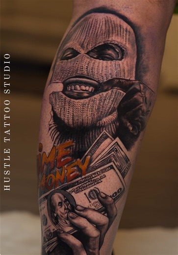 This leg tattoo hits different 🔥 Clean lines, bold details, and a design that flows perfectly with the leg. If you’re searching for a top tattoo artist in Brampton, your search ends here 🖤 📍 Hustle Tattoo Studio – Brampton, ON 📞 Book Now: 647-994-5027 📩 DM us to book your slot #legtattoo #tattootok #tattooartistbrampton #bramptontattoo #canadatattoo