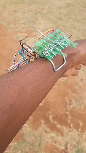 Homemade Electronic Device Showcase on Human Arm
