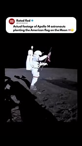 On February 5, 1971, Apollo 14 astronauts Alan Shepard and Edgar Mitchell stuck the Stars and Stripes into lunar soil. The flag was built to look like it was waving even though the moon has no wind. A bold moment from a mission that helped define American grit in space. #Apollo14 #MoonLanding #AmericanFlag #SpaceHistory #NASA #PatriotPride #RatedRed #MadeInAmerica #USA #SpaceExploration | Rated Red