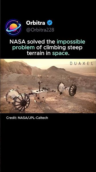 NASA built a rover that splits into two robots to go down cliffs #nasa #space #futuretech #marsrover