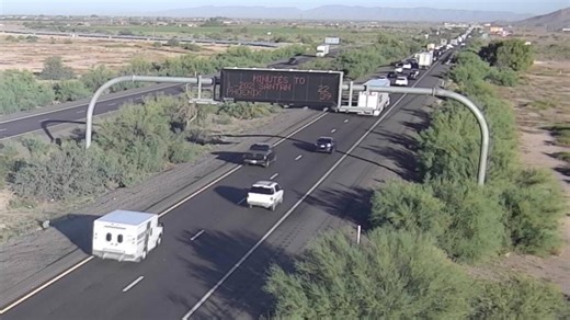 I-10 traffic backed up after serious crash south of Valley