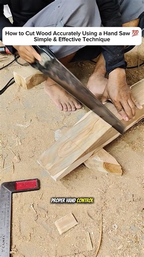 How to Cut Wood Accurately Using a Hand Saw 💯 | Simple & Effective Technique