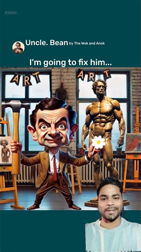 “Mr Bean’s art lesson goes wrong fast!🎨😳😂#mrbean #funny #aiart #comedy #shorts #trending #viral #ai"
