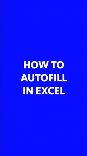 How to autofill in Excel | Easily drag and fill in Excel #excel #exceltips