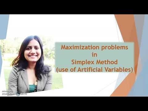 Maximization problem Simplex method (Artificial Variable in Simplex table) - Maximisation solution