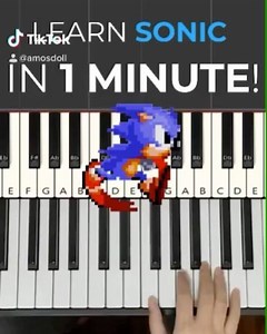 Learn how to play Sonic theme on piano in under 1 minute! #piano #pianotutorial #pianoteacher #sonicthehedgehog #greenhillzone @sonicthehedgehog @sega | AmosDoll Music | Facebook