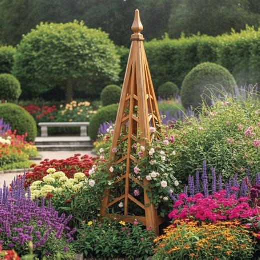 Garden Obelisk Woodworking Plans, DIY Trellis Blueprint (PDF Plans) - Etsy