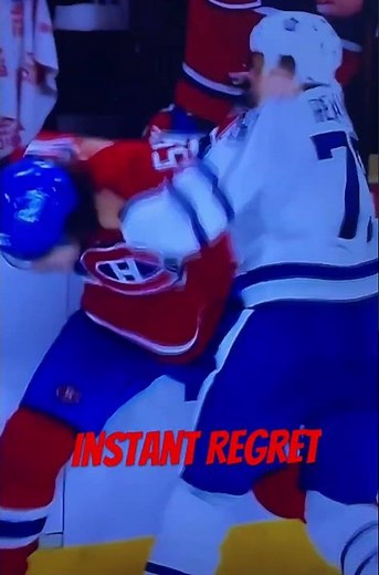 Ryan Reaves fights and destroys Michael Pezzetta #nhl #shorts #fights #habs #leafs #hockey #canada