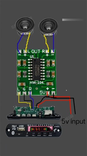 👉 DIY Bluetooth Speaker Wiring Diagram ⚡ #shorts #viral #diy #electronic