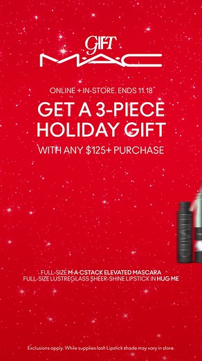 Enjoy a FREE 3-piece Holiday Gift ($77 Value) with any $125 purchase! | MAC Cosmetics Canada