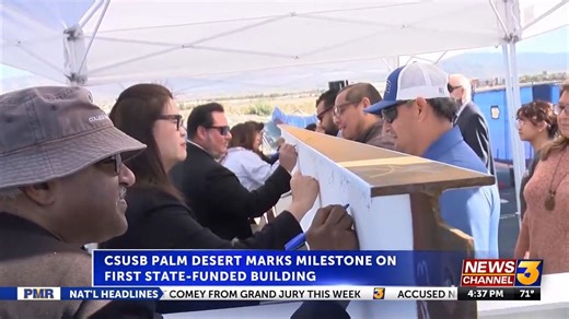 CSUSB Palm Desert Campus Student Success Center beams are in place, construction ahead of schedule