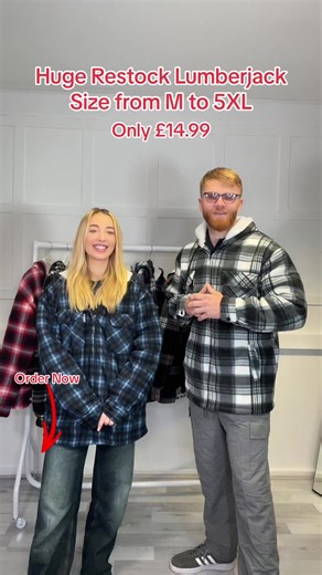 Men's Lumberjack Jacket Restock - Sizes M to 5XL!