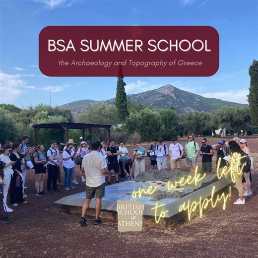 11 reactions | Only 1 week left to apply to the BSA's Archaeology and...