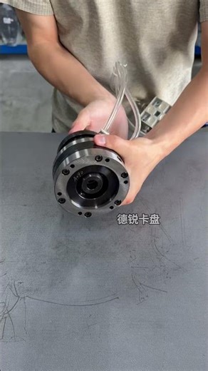 High-precision pneumatic rotary chuck, dual-purpose internal support and external clamping. #chuck