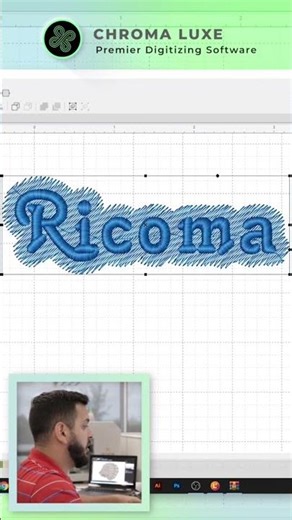 Digitise Text Fast with Ricoma’s Chroma Luxe Embroidery Software #ricomaaustralia #embroiderymachine